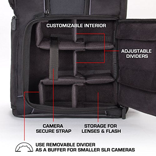Green DSLR Camera Backpack with Laptop Compartment B38166