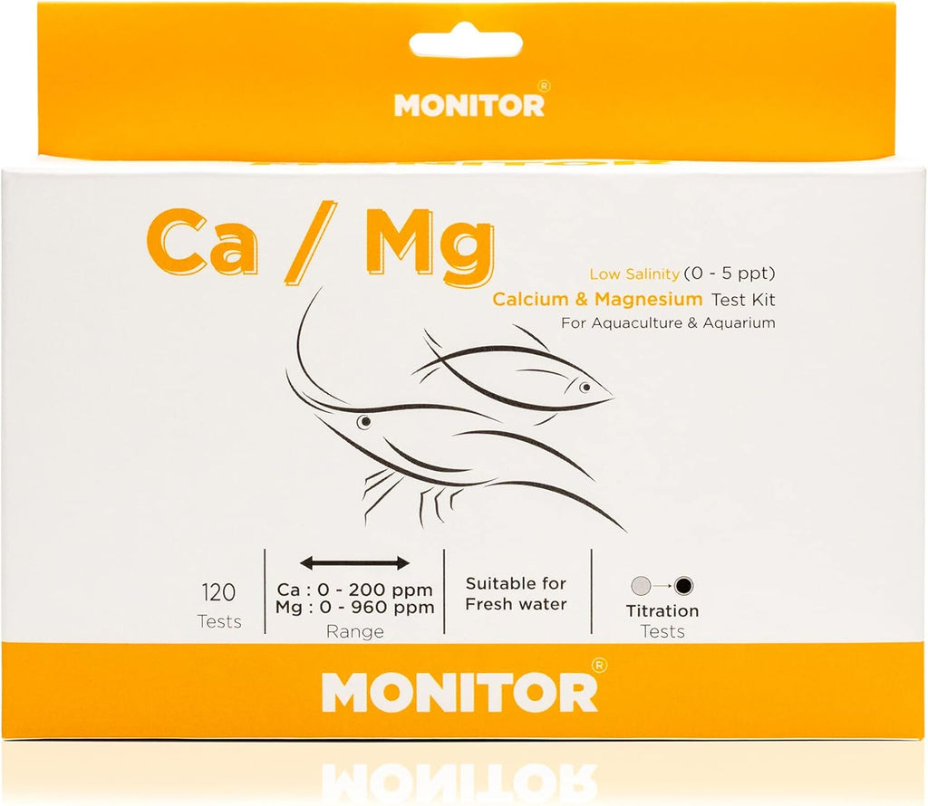 Monitor Calcium/Magnesium Low Salinity (0-5 PPT) Test KIT (120 Tests) G2642