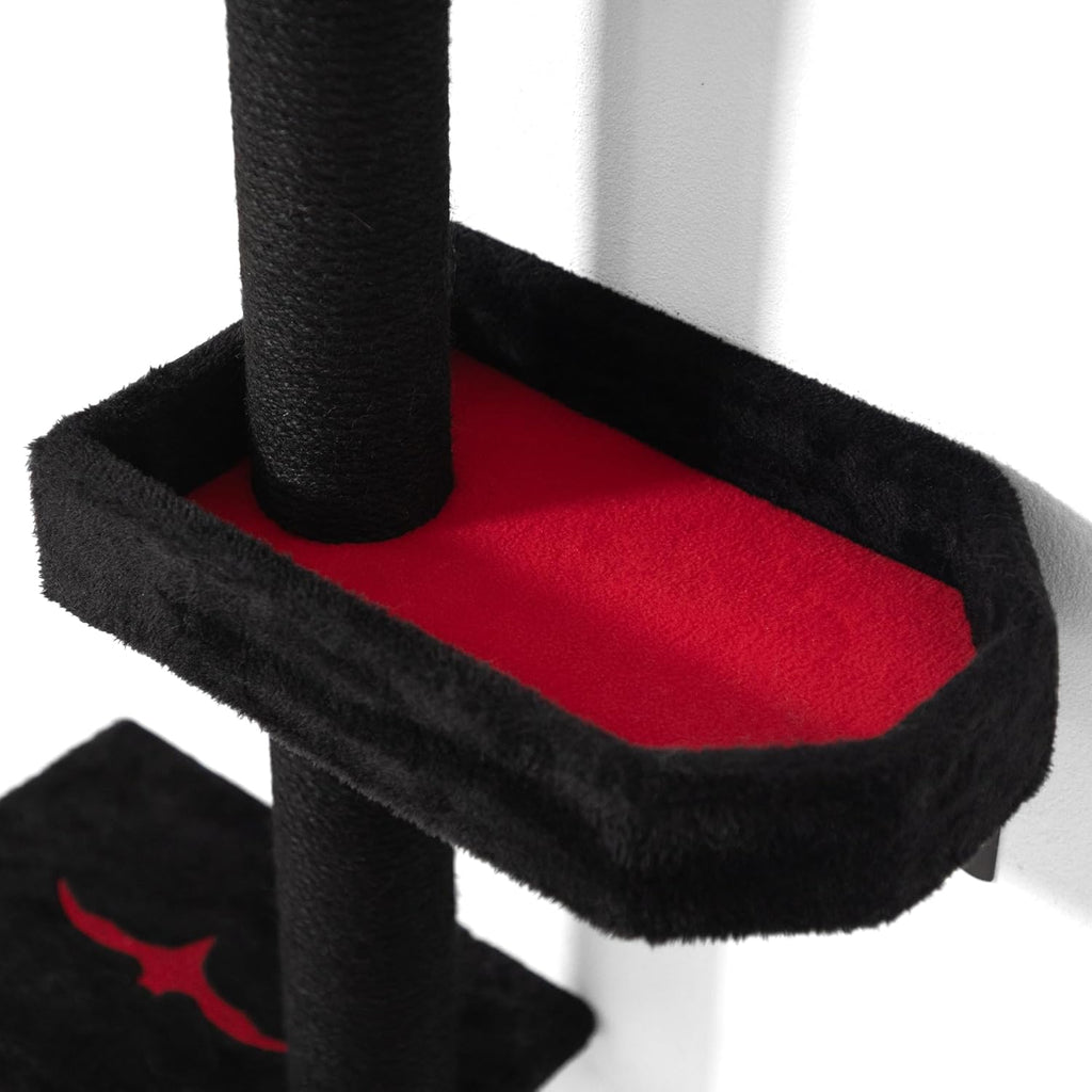 5-Piece Cat Wall Furniture Set with Shelves, Scratcher, Bridge & Perch M97938
