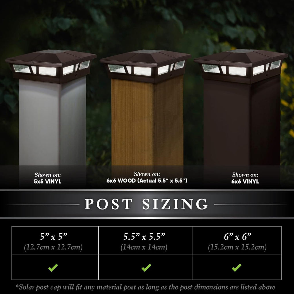 6x6 Brown Aluminum Solar Post Cap U1741