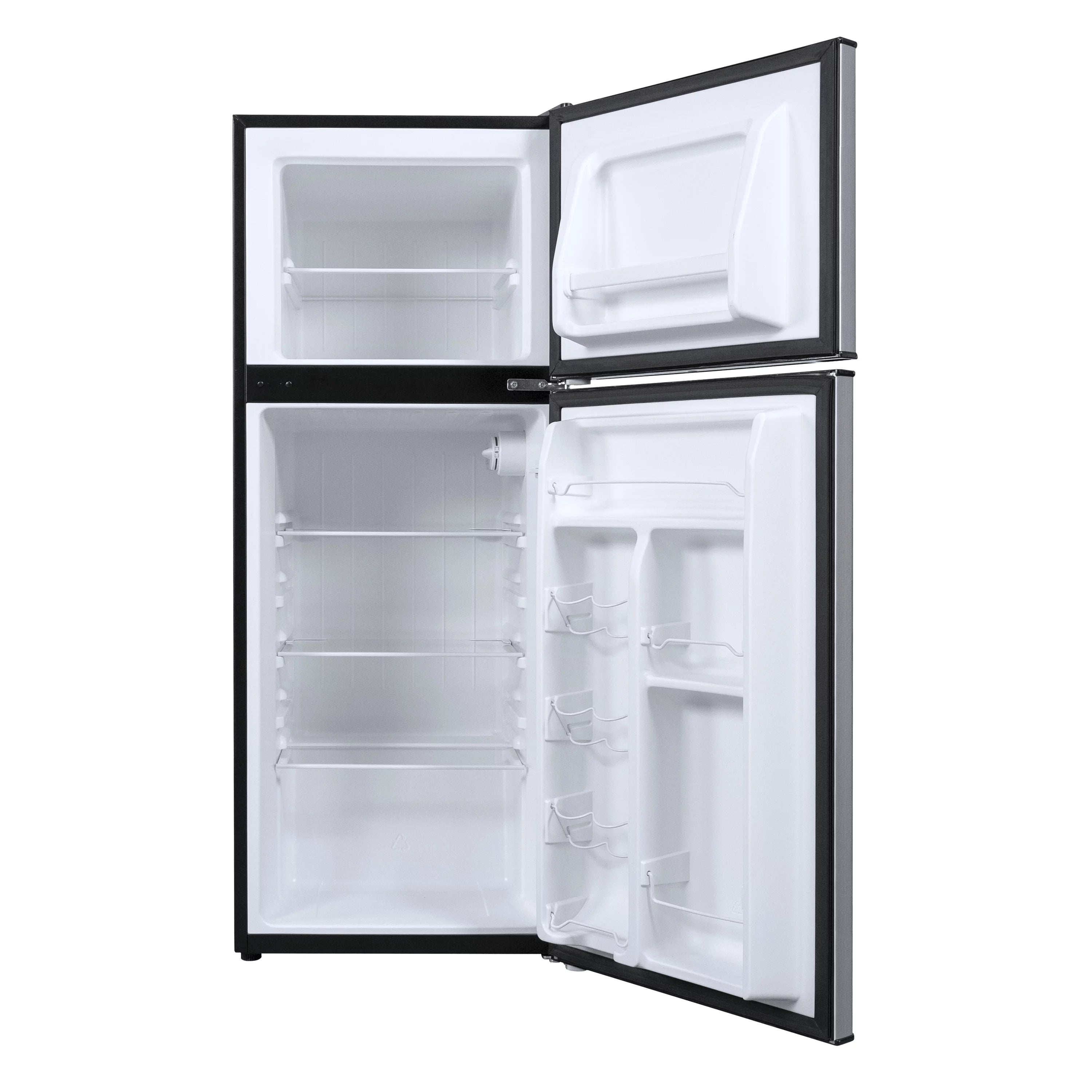 Stainless Steel Two Door Mini Refrigerator with Freezer H94686