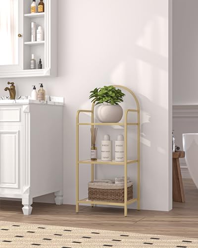 6 Tier Black Tempered Glass Steel Frame Bookcase Y66383