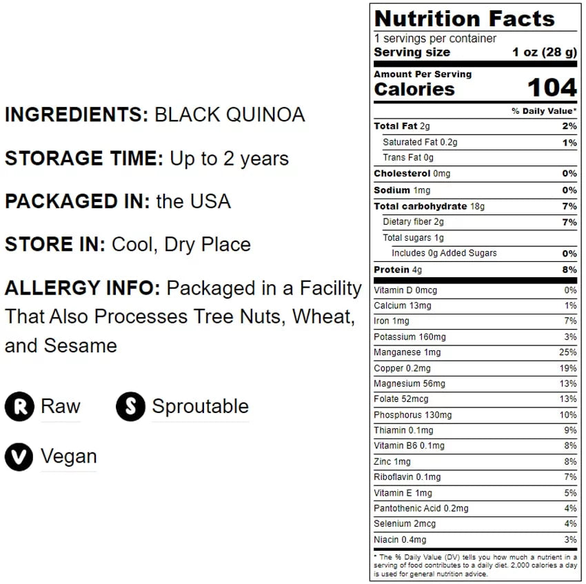 Black Quinoa, 10 Pounds U682172
