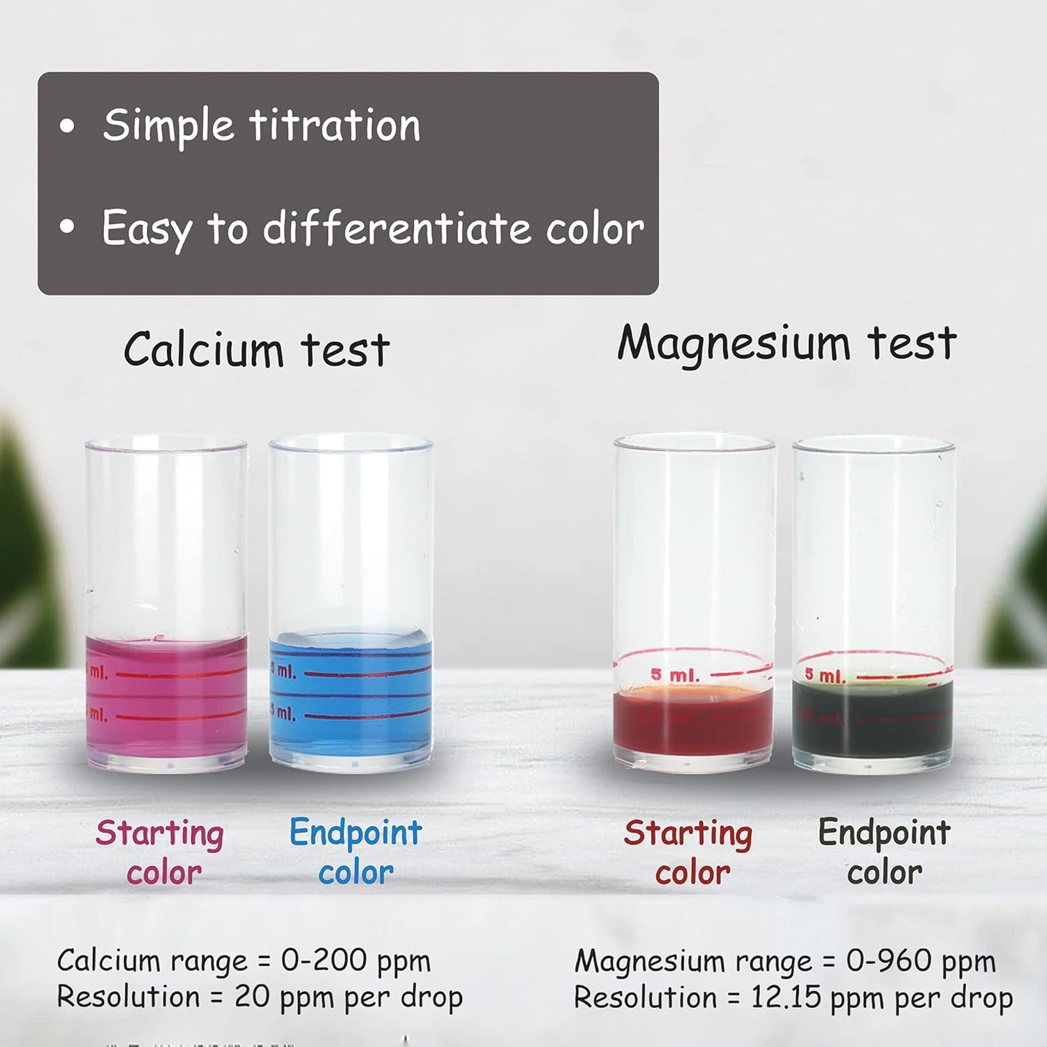 Monitor Calcium/Magnesium Low Salinity (0-5 PPT) Test KIT (120 Tests) G2642