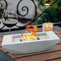 Concrete-Black 12.5" Portable Tabletop Fire Pit Bowl U184832