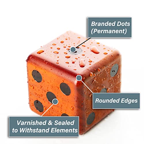Giant Wooden Yard Dice, Set of 6 E19447