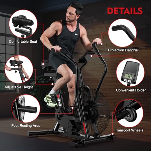 Exercise Bike with Air Resistance Bluetooth Fan Bike R3337