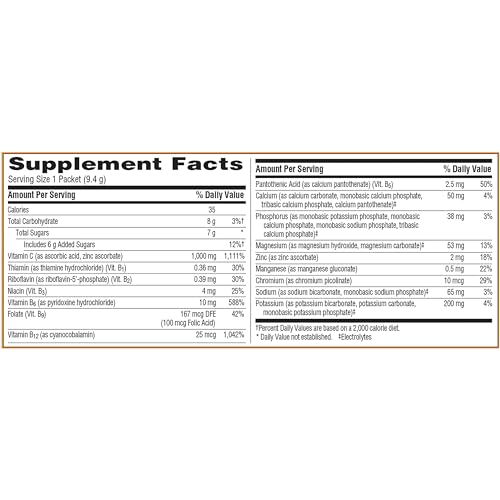 1000mg Vitamin C Powder with Antioxidants, B Vitamins and Electrolytes, Strawberry Kiwi Flavor - 30 Count Z25061