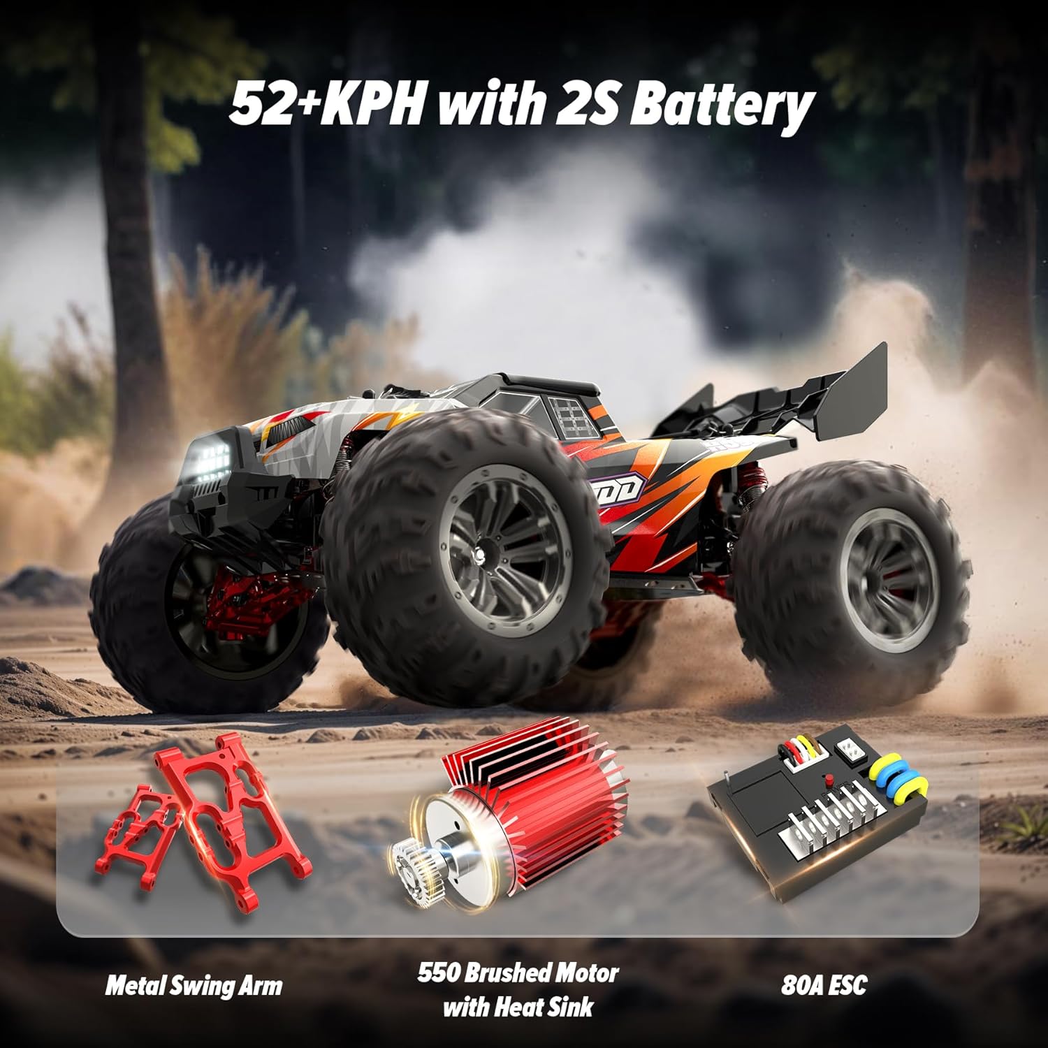 1:10 Scale 48+ KMH Remote Control Car & 1:14 Fast 52+ KMH High Speed RC Truck Z486