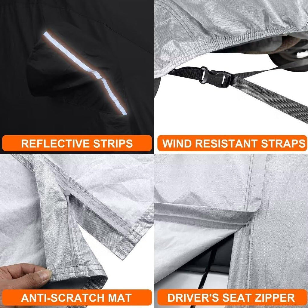 Silver Waterproof Car Cover for Jeep Wrangler 4 Door R114