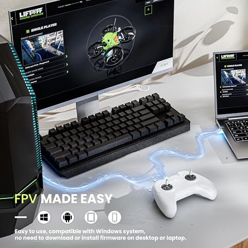 8 Channel FPV Drone Remote Controller (White) B383
