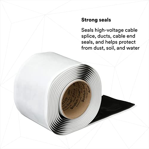 Black 1 in x 10 ft Mastic Tape M7663
