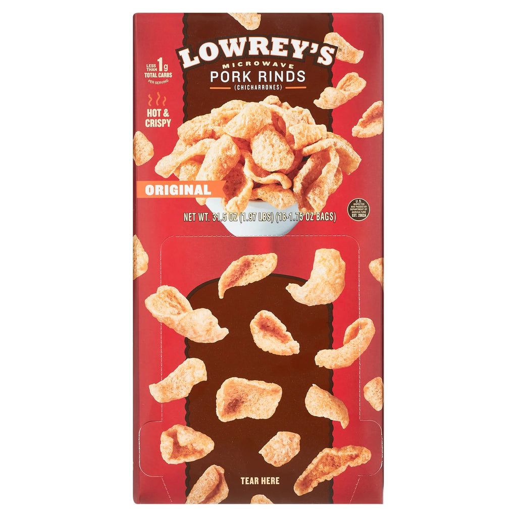 Bacon Curls Microwave Pork Rinds, Original, 1.75 Ounce (Pack of 18) P3161