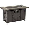 42 in x 24 in Black Brown Gas Fire Pit R681040