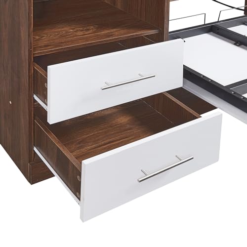 Queen Size Wood Murphy Bed D717
