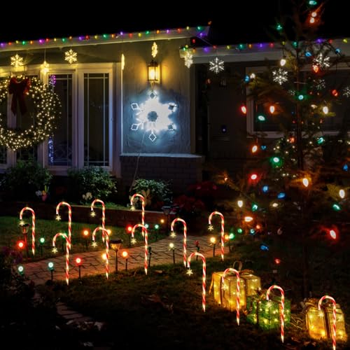 2PK 12 PCS 15FT Solar Candy Cane Lights T965