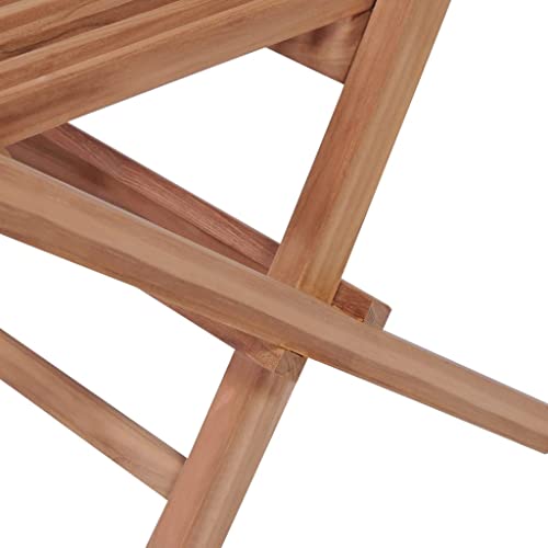 Folding Patio Chairs Set of 4 Solid Teak Wood Y642