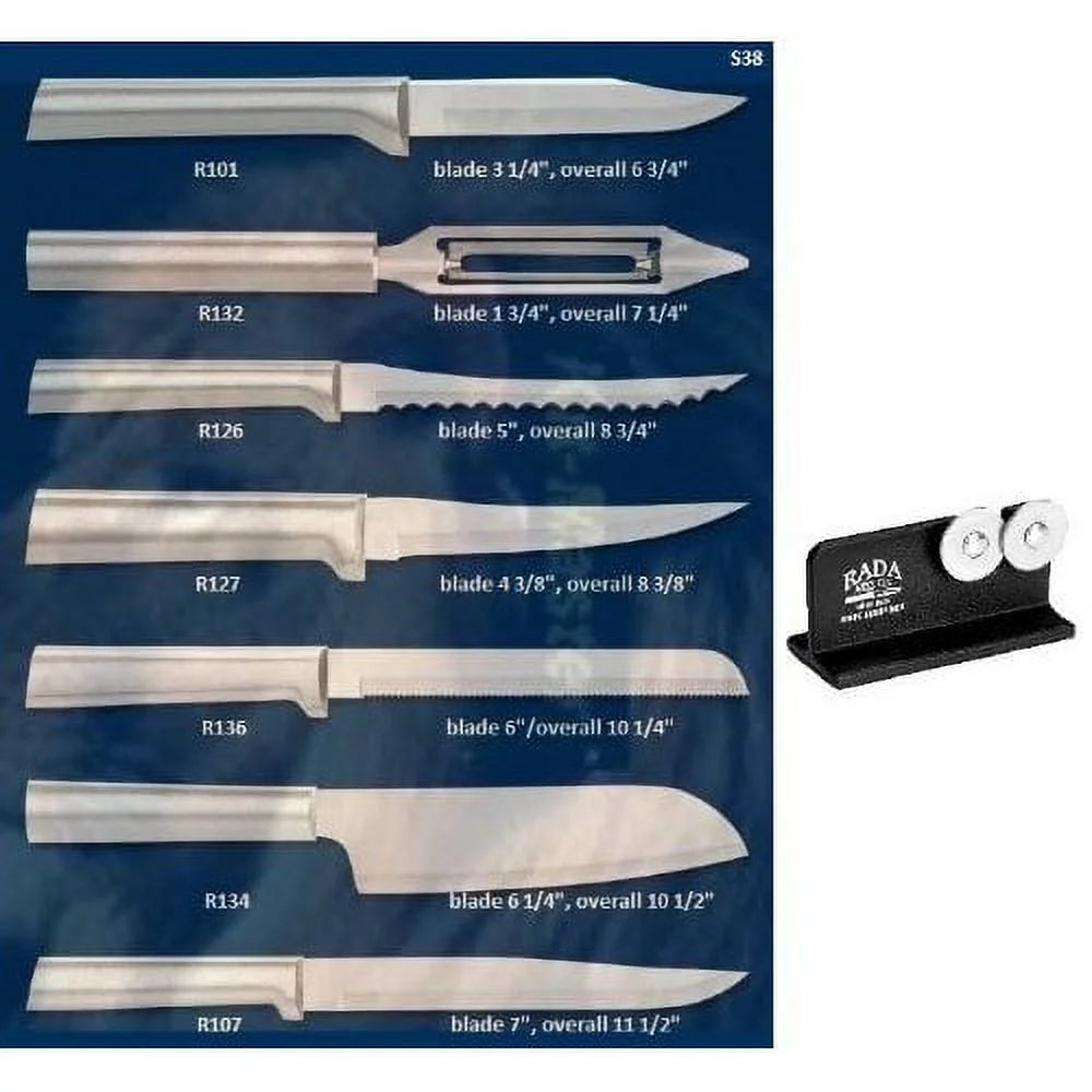 7 piece Cutlery Set with Knife Sharpener Y688