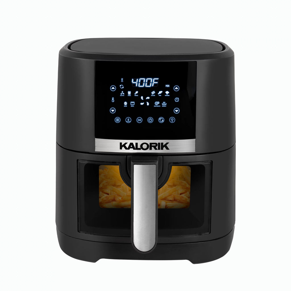 5 Quart Digital Air Fryer with Viewing Window, Black S31466