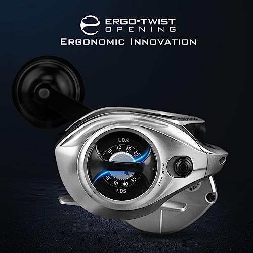 Low Profile Baitcasting Fishing Reel, Graphite Frame, 35 lbs. Drag E65358