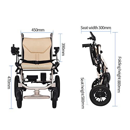 Lightweight Electric Power Wheelchair 380W Motor Portable Travel Wheel Chairs Y36970