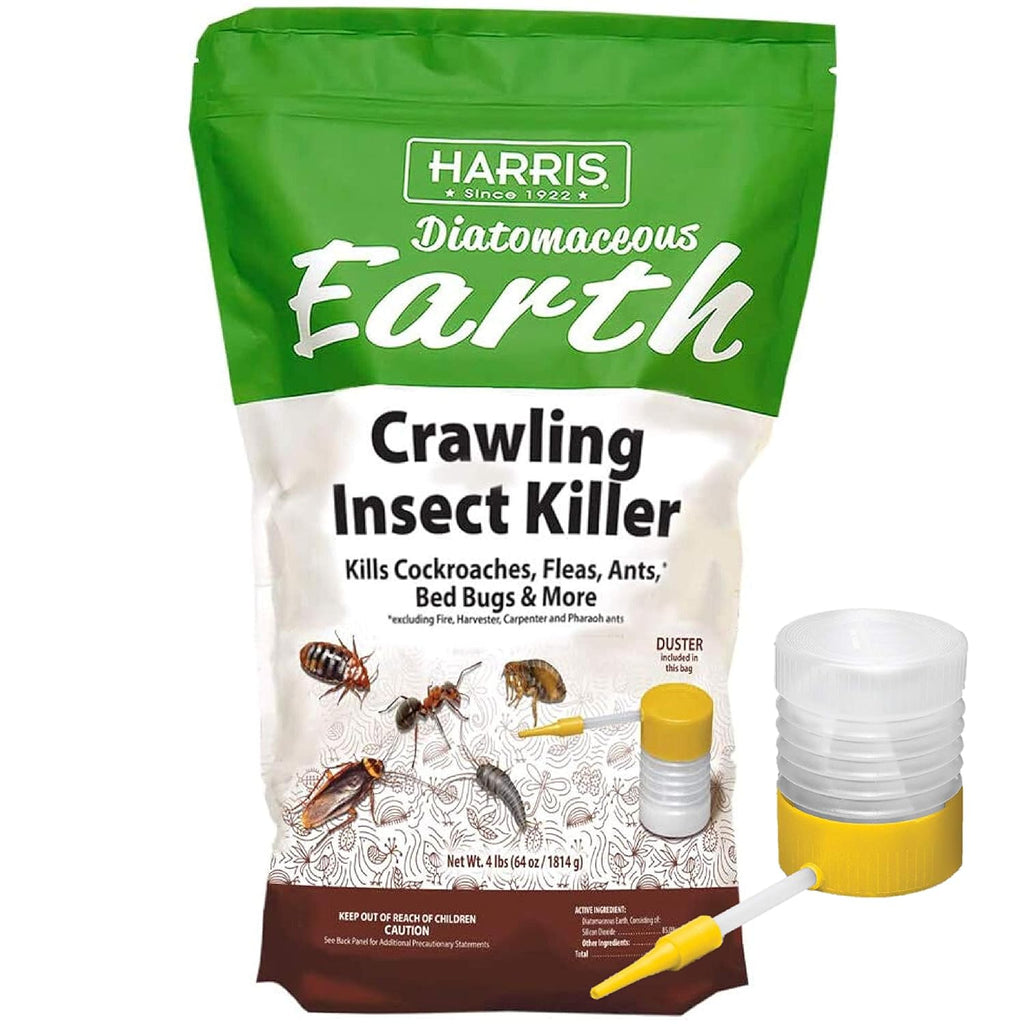 4lb Diatomaceous Earth Crawling Insect Killer with Powder Duster P9667