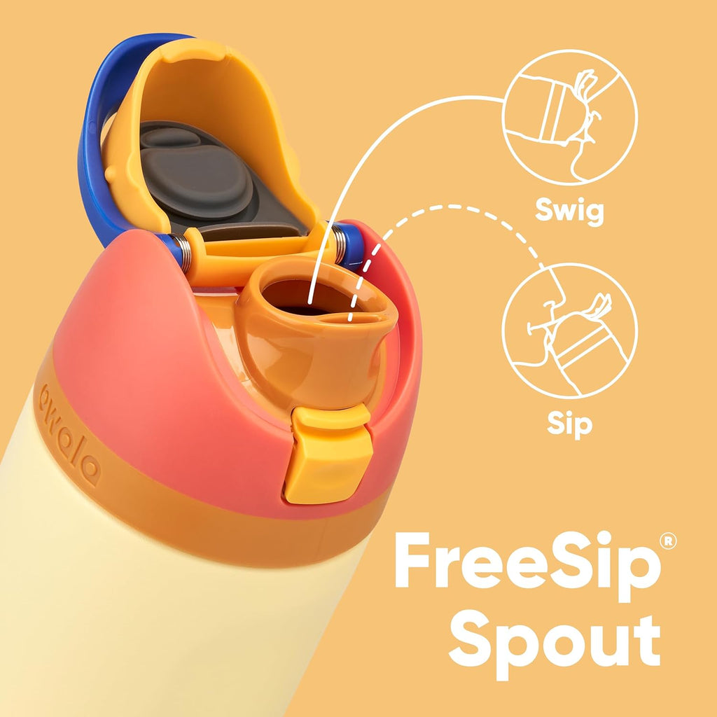 16 oz Insulated Stainless Steel Water Bottle with Straw and Push-Button Lid H69023