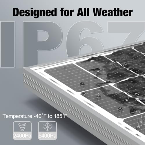 2PCS 100 Watt 12 Volt Monocrystalline Solar Panel C295454