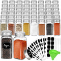 48 Pack 4oz Glass Spice Jars with Silver Metal Caps T4936