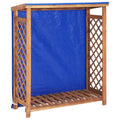 Firewood Storage Shed Solid Acacia Wood R26677