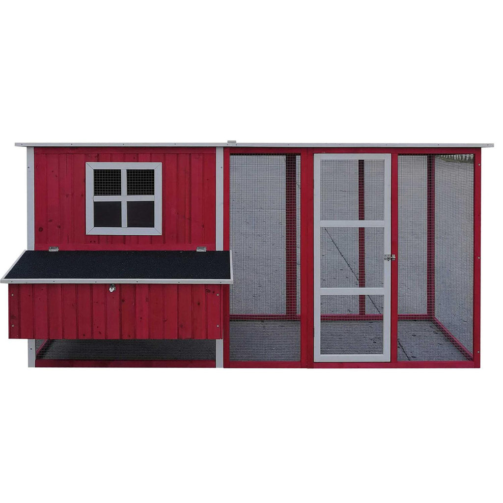 87 inch Wood Chicken Coop Hen House Run Nesting Box X995