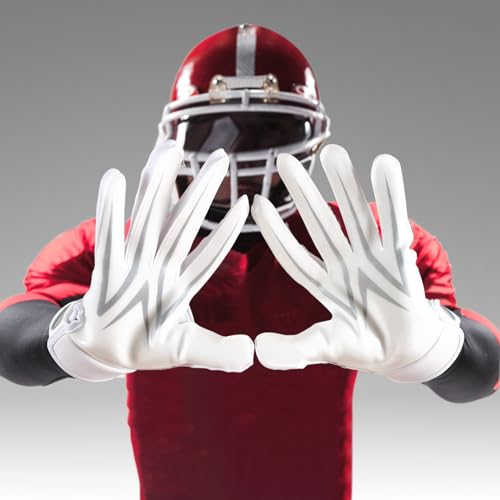 White Football Gloves Y289