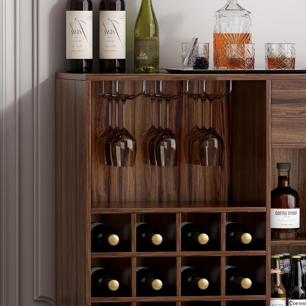 52" Rustic Wine Bar Cabinet N532