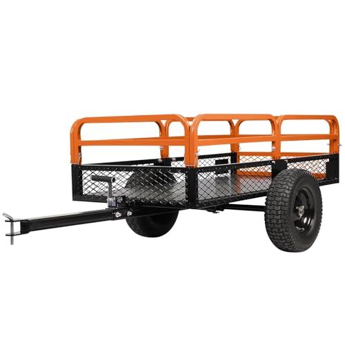 Heavy Duty Steel Dump Cart 1600LB Capacity with Dual Dumping Modes X2359