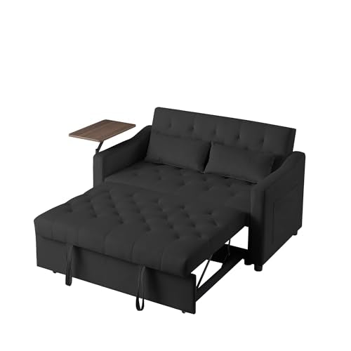 3 in1 Velvet Convertible Loveseat Sleeper Sofa Bed with Storage Pockets I68092