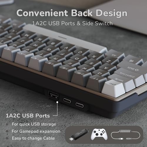 60% Wireless Mechanical Gaming Keyboard with Hot Swappable RGB Y45935
