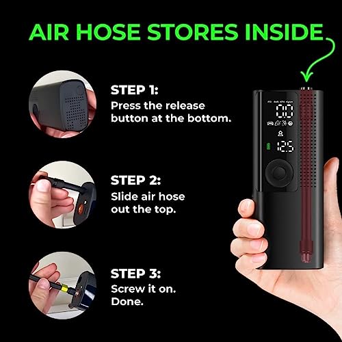 2pack Portable Tire Inflator Air Compressor with Tire Pressure Gauge (120 PSI) J35556