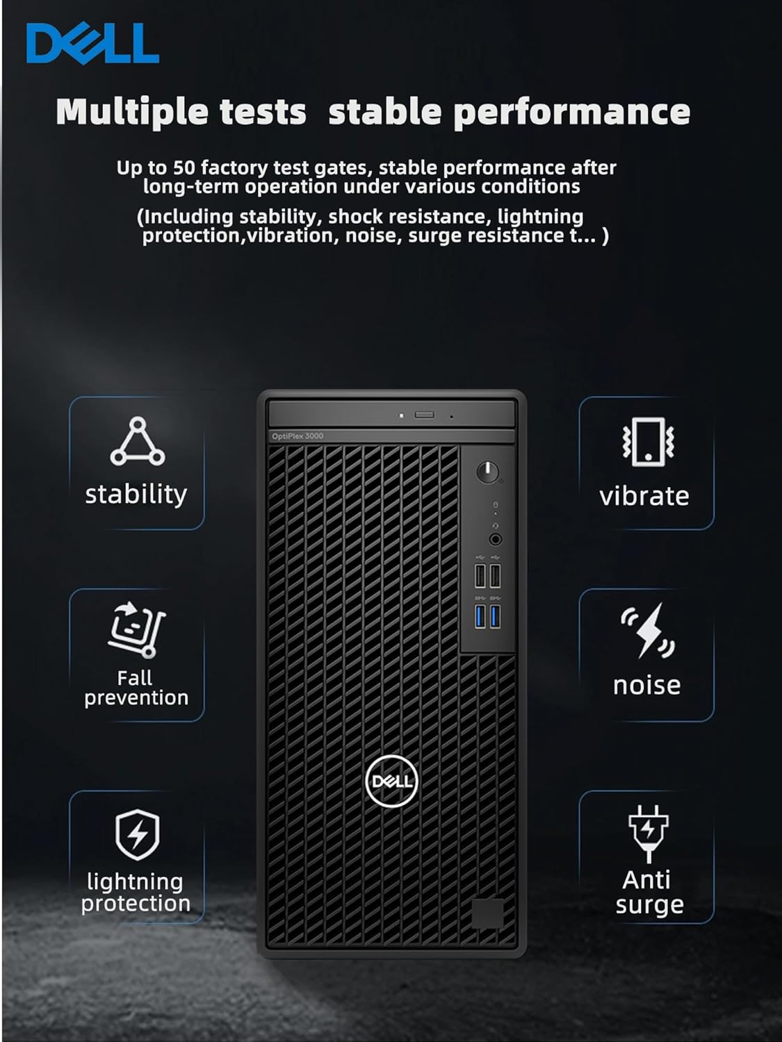12th Gen Intel Core i5-12500 16GB RAM 256GB SSD 1TB HDD Windows 11 Pro Tower Desktop Computer A74702