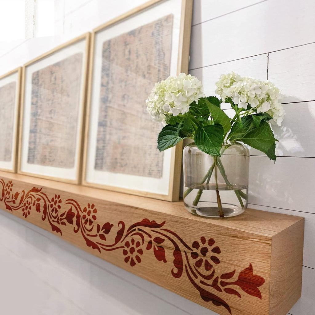 Floral Border Stencil 12x12Inch Reusable Stencil R93870