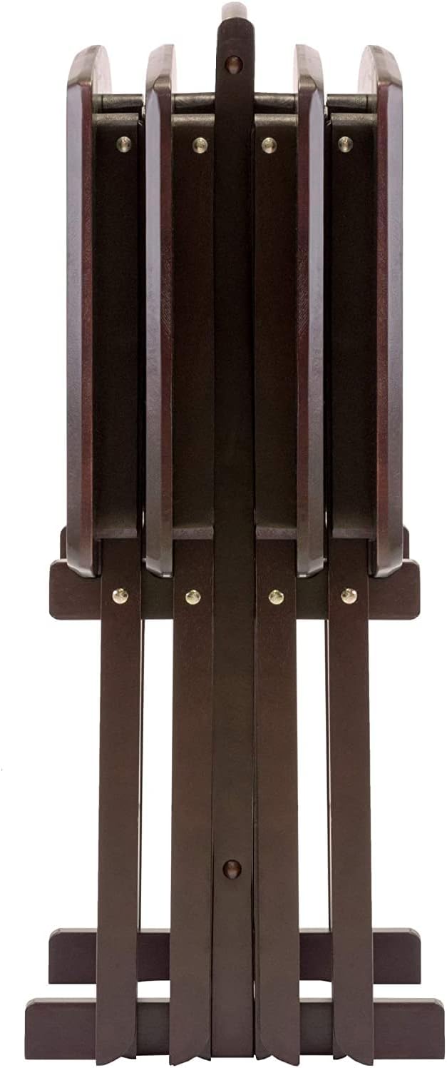 Espresso Folding Wooden Tray Table B73973