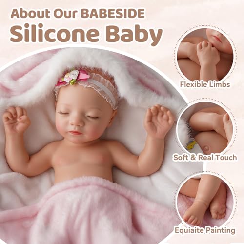 16 Inch Full Platinum Silicone Reborn Baby Doll M6048