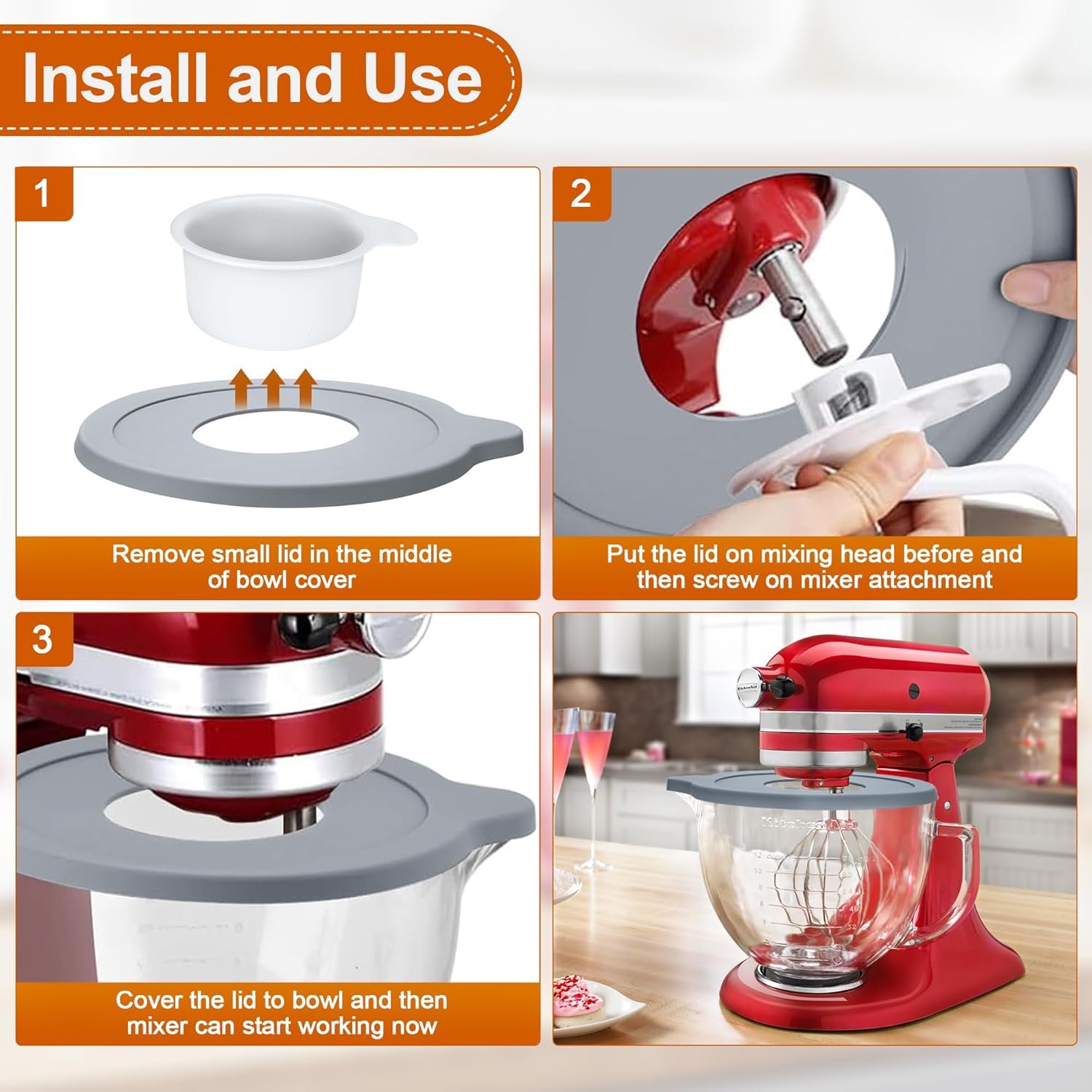 Mixer Bowl Covers for 5 Quart Tilt-Head Stand Mixers D1370