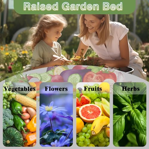 Silver 8×4×1ft Galvanized Metal Raised Garden Bed Planter Box 2PCS Y409