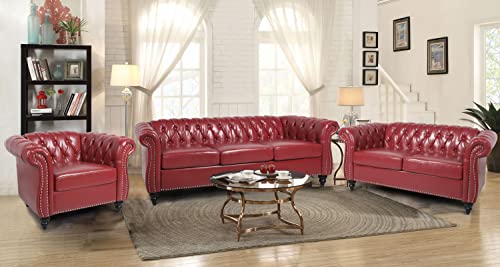 Green Velvet Chesterfield Sofa and Club Chair Set Z5605