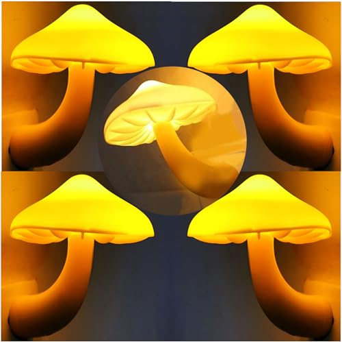 5Pack Sensor LED Night Light Plug in Mushroom Light Y175