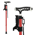 Aluminum Alloy Lightweight Height Adjustable Heavy Duty Foldable Walking Cane with LED X396856