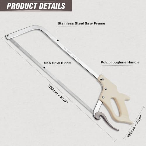 22-inch Hand Saw for Meat Bone Cutting with SK5 Blade J72434