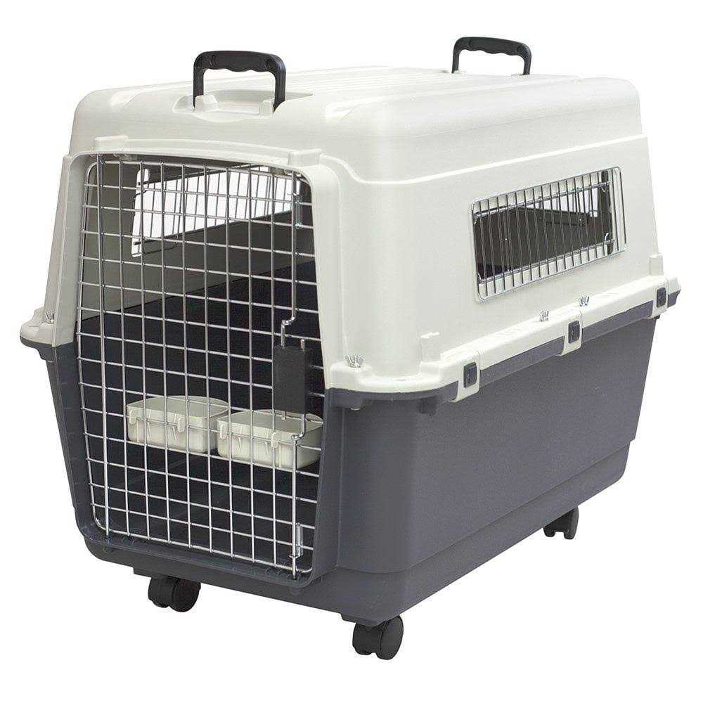 Plastic Rolling Wire Door Travel Dog Crate A143131