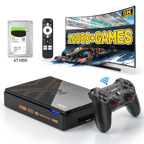 Retro Game Console with 16000+ Games, 8K UHD Output, Wireless Controllers H80803