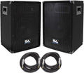 Pair of 10 Inch DJ Speakers with two 20' Speaker Cables X408050